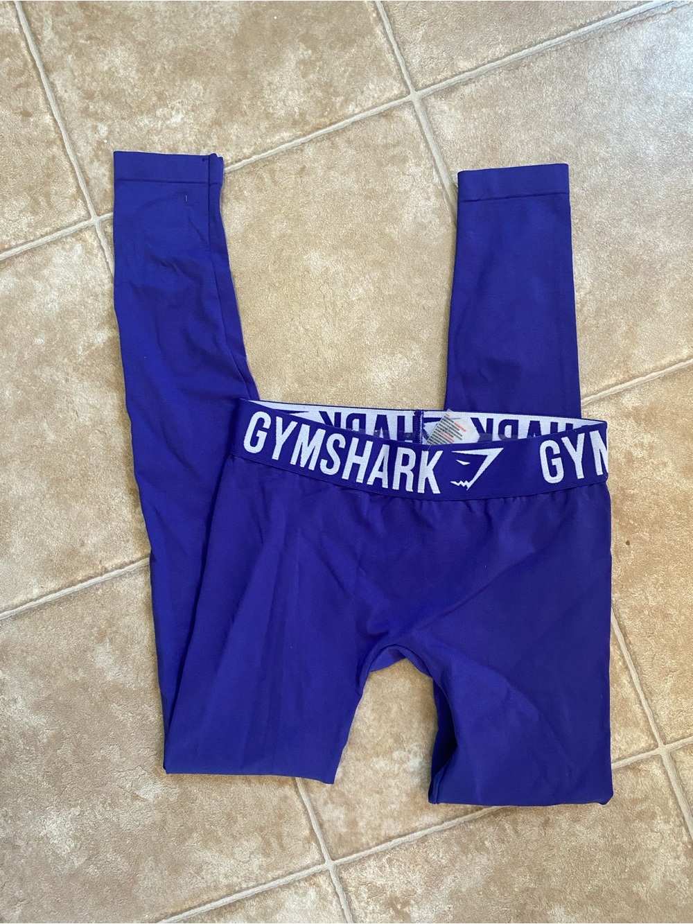 Gymshark Kids Royal Purple Logo Waistband Leggings